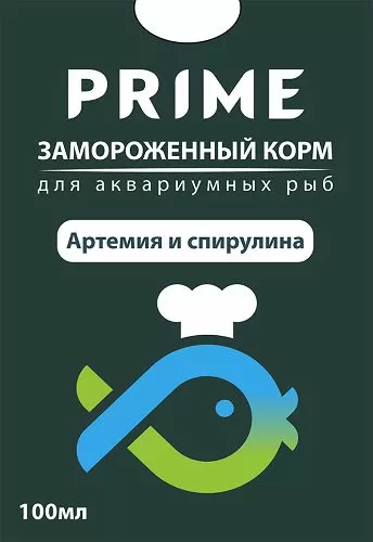 Prime Артемия и спирулина замороженные, блистер, 100 мл
