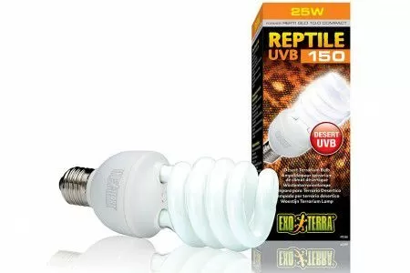 Лампа Exo Terra Reptile UVB150 former UVB10.0 Compact для пустынного террариума, 25 Вт