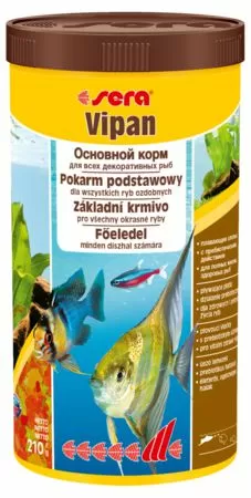 Основной корм Sera VIPAN для всех декоративных рыб, хлопья 1 л Основной корм Sera VIPAN для всех декоративных рыб, хлопья 1 л