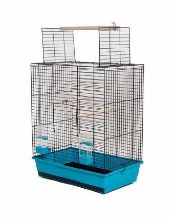 Клетка INTER ZOO ARA для птиц, 540X340X650 мм, прут черная эмаль