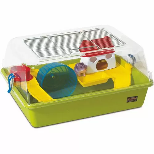Pet Inn Клетка PETER PAN для грызунов, террариум колесо+миска+домик+полочка, 50х38х25,5 см