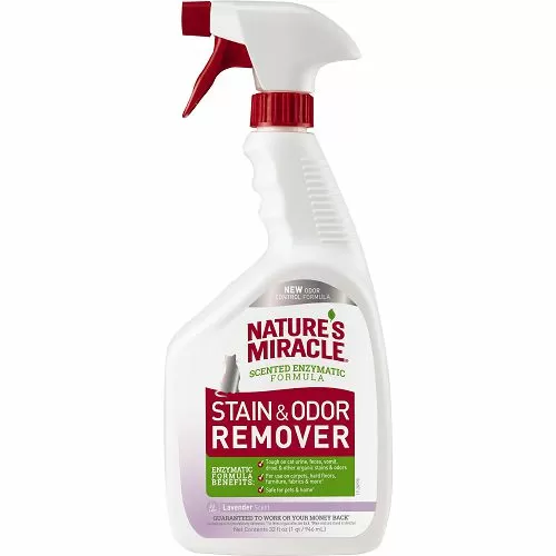 Спрей Natures Miracle Just for Cats Stain&Odor Remover Lavender от запахов кошачьих меток и мочи, лаванда, 946 мл