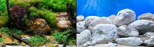 Фон NATURE двухсторонний Камни с мхом/Белые камни (синий), 45 см Фон NATURE двухсторонний Камни с мхом/Белые камни (синий), 45 см
