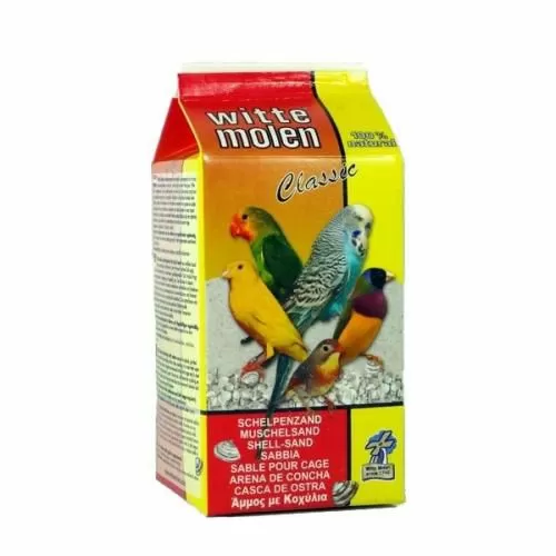 Песок Witte Molen Birdcage Sand (White) для птичьих клеток с устричными раковинами и семенами аниса, 1,4 кг