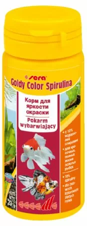 Основной корм Sera GOLDY Color Spirulina для яркой окраски золотых рыб, гранулы 50 мл Основной корм Sera GOLDY Color Spirulina для яркой окраски золотых рыб, гранулы 50 мл