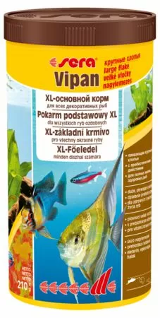 Основной корм Sera VIPAN для всех декоративных рыб, крупные хлопья 1 л Основной корм Sera VIPAN для всех декоративных рыб, крупные хлопья 1 л