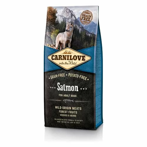 Корм Carnilove Salmon for Adult беззерновой для взрослых собак всех пород, лосось Корм Carnilove Salmon for Adult беззерновой для взрослых собак всех пород, лосось