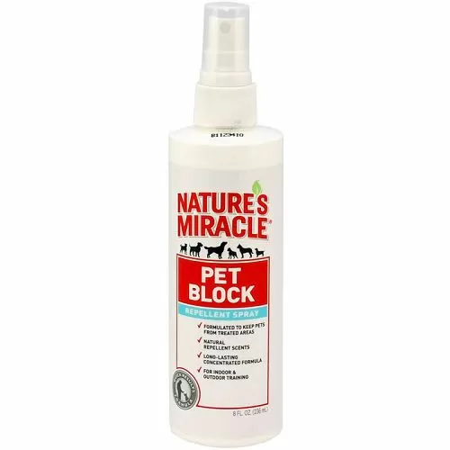 Отпугивающий спрей Natures Miracle Pet Block Repellent Spray для собак, 236 мл