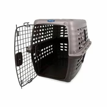 Переноска Petmate Navigator 32" с перегородкой для домашних животных, серая, пластик, 81x53x58 см