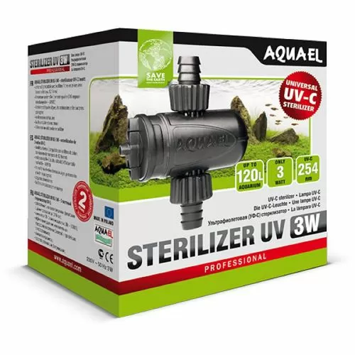 Стерилизатор Aquael UV AS- 3 для аквариумов до 120 л, 3 Вт
