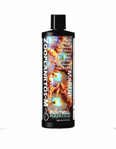 Корм планктон Brightwell Aquatics Zooplanktos-M для рыб, каменистых кораллов, моллюсков, 500 мл