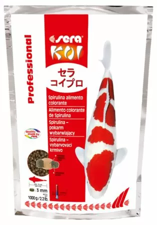 Корм основной Sera KOI Prof. Spirulina Color для яркой окраски и роста рыб, 1 кг