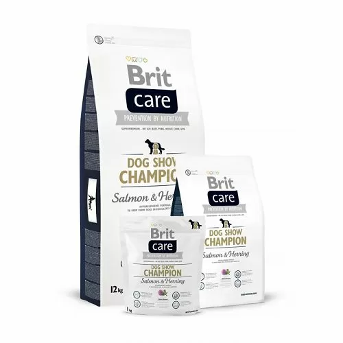 Корм Brit Care Dog Show Champion для выставочных собак, лосось и сельдь с рисом Корм Brit Care Dog Show Champion для выставочных собак, лосось и сельдь с рисом