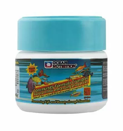 Корм Ocean Nutrition Community Formula Crumbles с крилем и каротиноидами для пресноводных тропических рыб, гранулы 75 г