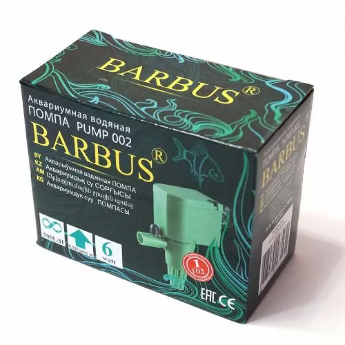 Помпа водяная Barbus pump 002, 500 л/ч, 6 Вт, максимальная высота 0,5 м
