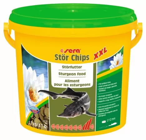 Корм основной Sera STURGEON CHIPS XXL для крупных осетров, чипсы 3,8 л