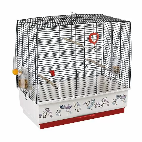 Клетка Ferplast REKORD 4 DECOR для птиц, черная, 60х32,5х57,5 см