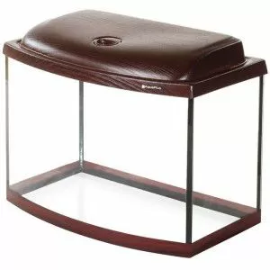 Аквариум AquaPlus фигурный, махагон, 60х30х40 см, 70 л