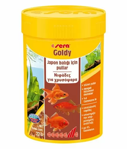 Основной корм Sera GOLDY для мелких золотых рыб, хлопья 100 мл Основной корм Sera GOLDY для мелких золотых рыб, хлопья 100 мл