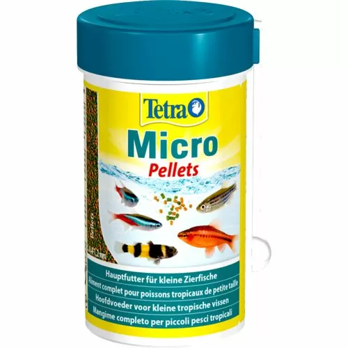 Корм Tetra Мicro Pellets для рыб небольшого размера, пеллеты 100 мл Корм Tetra Мicro Pellets для рыб небольшого размера, пеллеты 100 мл