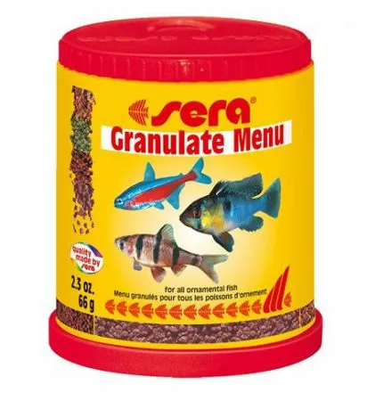 Основной корм Sera GRANULAT MENU для всех видов рыб, 4 вида гранул 150 мл