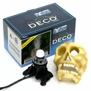Hydor DECO "Череп" аэратор с белой подсветкой, для 100 л
