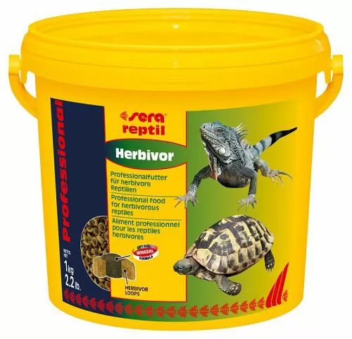 Корм Sera Reptil Professional Herbivor для растительноядных рептилий, 3,8 л