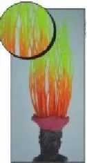 Коралл VITALITY мягкий, пластик, желто-красный, 9х9х32 см