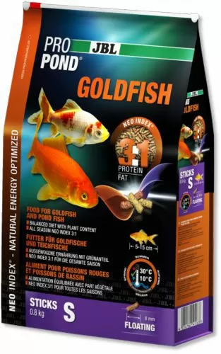 Корм JBL ProPond Goldfish S основной для мелких золотых рыбок, палочки 0,8 кг (6 л)