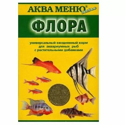Аква Меню Флора ежедневный корм с растительными добавками для аквариумных рыб, 30 г Аква Меню Флора ежедневный корм с растительными добавками для аквариумных рыб, 30 г