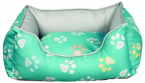 Лежак TRIXIE Jimmy с бортиками, 75 x 65 см, бирюзовый, серый
