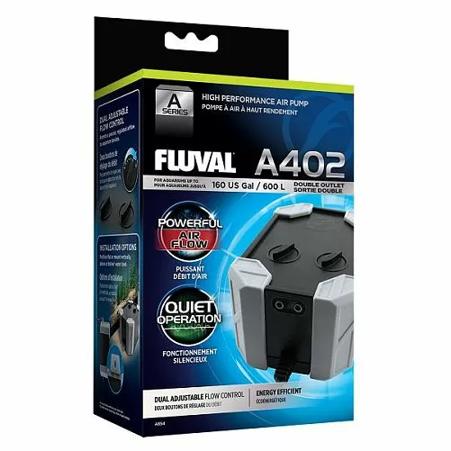 Компрессор Fluval AIr 402 двухканальный для аквариумов до 600 л