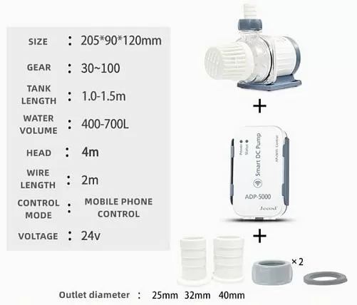Помпа подъемная Jebao ADP-5000 с wi-fi, 5000 л/ч Помпа подъемная Jebao ADP-5000 с wi-fi, 5000 л/ч