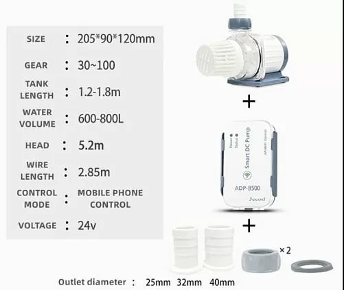 Помпа подъемная Jebao ADP-8500 с wi-fi, 8500 л/ч