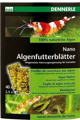 Добавка водорослей Dennerle Nano Algae Wafers для креветок Добавка водорослей Dennerle Nano Algae Wafers для креветок