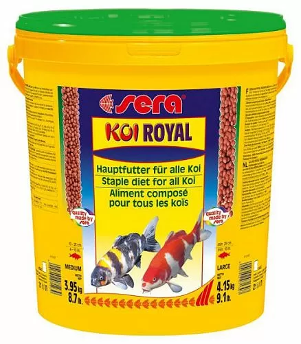 Sera KOI ROYAL ST medium основной корм для кои 12-25 см, гранулы 21 л