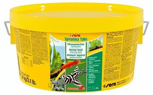 Sera SPIRULINA TABS растительный корм для растительноядных рыб, таблетки 1,4 кг Sera SPIRULINA TABS растительный корм для растительноядных рыб, таблетки 1,4 кг