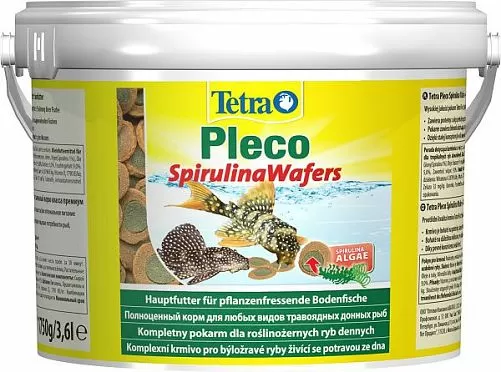 TetraPleco Multi Wafers основной корм для сомиков и "водорослеедов" со спирулиной, пластинки 3,6 л