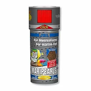 Корм премиум JBL MariPearls CLICK для морских рыб, в&nbsp;банке с&nbsp;дозатором, гранулы 250&nbsp;мл