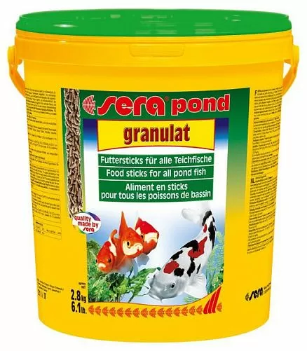 Sera Pond BIOGRANULAT основной корм для крупных прудовых рыб, гранулы 21 л