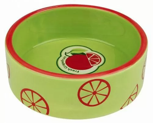 Миска TRIXIE Fresh Fruits, керамика, 0,8 л, D 16 см, светло-зеленая