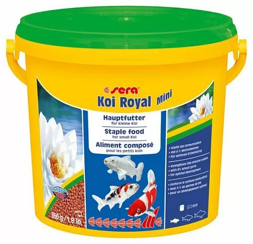 Sera KOI ROYAL ST mini основной корм для кои до 12 см, гранулы 3,8 л