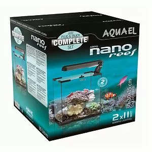 Морской рифовый аквариум NANO REEF LEDDY TUBE черный, 30 л