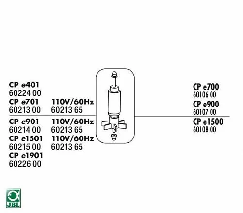 JBL ротор с осью для внешнего фильтра CristalProfi e401, арт. 6022400