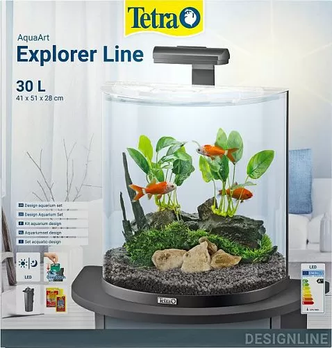 Tetra AquaArt Explorer Line GoldFish аквариумный комплект, «Полумесяц», 30 л Tetra AquaArt Explorer Line GoldFish аквариумный комплект, «Полумесяц», 30 л