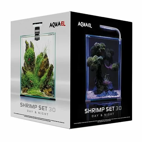 Aквариум Aquael SHRIMP SET SMART LED DAY&NIGHT 30 черный, 30 л