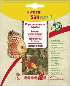 Основной корм Sera SAN для яркой окраски, хлопья 10&nbsp;г