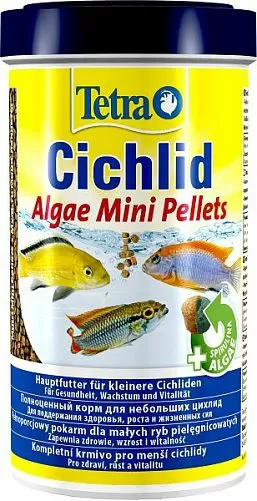 TetraCichlid Algae Mini корм для травоядных небольших цихлид, мини мульти шарики 500 мл TetraCichlid Algae Mini корм для травоядных небольших цихлид, мини мульти шарики 500 мл
