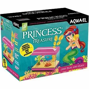 Aquael PRINCESS LT&nbsp;аквариум пластиковый с&nbsp;копилкой, розовый, 15&nbsp;л