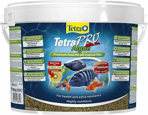 TetraPro Algae Crisps Специальный корм для травоядных рыб, чипсы 10 л TetraPro Algae Crisps Специальный корм для травоядных рыб, чипсы 10 л